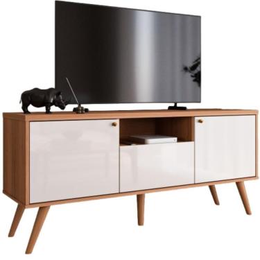 Imagem de Rack Em Mdp 25mm P- Tv Até 70" 1,36m 2 Portas E 1 Gaveta Sevilla Jequitiba-off White Jequitiba-off White