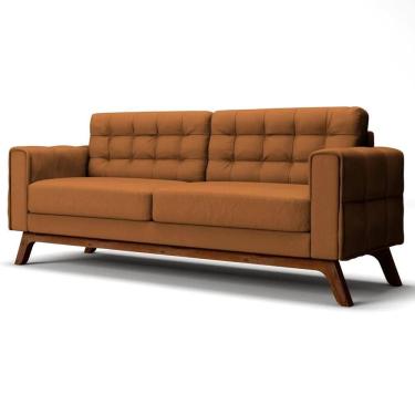 Imagem de Sofá 300cm 4 Lugares Sandero C-262 Veludo Telha - Domi