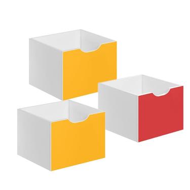 Imagem de Kit 3 Gavetas para Nicho Organizador Retro e Rodizio Qmovi