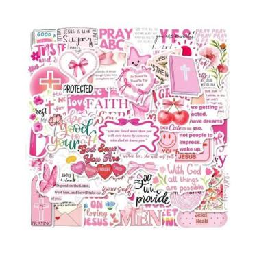 Imagem de Pacote De Adesivos Com Frases De Jesus, 50 Peças, À Prova d'Água, Moti