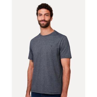 Imagem de Camiseta Dudalina Masculina Regular Noise Listras Azul Marinho-Masculino