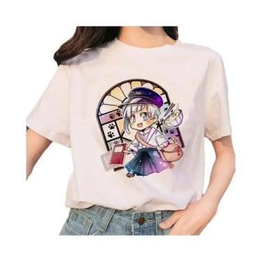 Imagem de Camiseta Feminina Bungou Stray Dogs Anime Harajuku Casual Com Gola O E