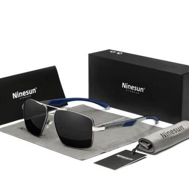 Imagem de Óculos de sol masculino design quadrados estilo classico piloto com pr