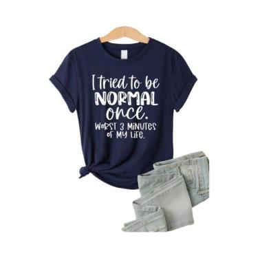 Imagem de Camiseta Modal Multicolorida Feminina De Manga Curta, Roupas Casuais E