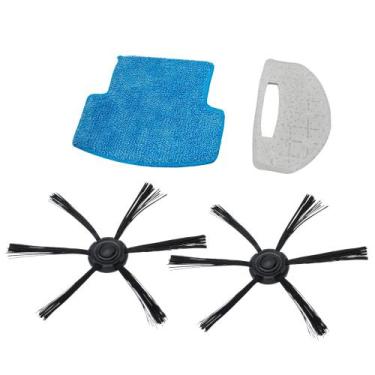 Imagem de Kit com 2un Escova Rotativa com Refil MOP e Filtro Compatível com Robô