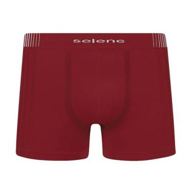 Imagem de Cueca Boxer Sem Costura Selene 11070 POLIAMIDA, G, Vermelho escuro