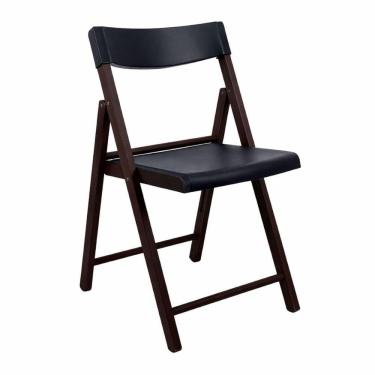 Imagem de Cadeira De Madeira Dobrável Tramontina Potenza Preto Polipropileno