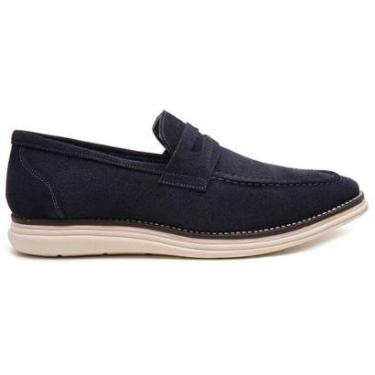 Imagem de Sapato Casual Marinho Em Couro Camurca 37996-Masculino