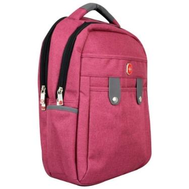 Imagem de Mochila Feminina P/ Notebook Trabalho Faculdade Reforçada Alças Acolchoadas - Girl´s College - Swissland Bordô