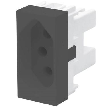 Imagem de Módulo Tomada 2p+t Habitat Black 10 Amperes 250 Volts 4034 Fame Módulo