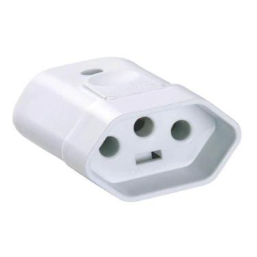 Imagem de Plugue Fêmea Branco 2p+t De 20 Ampères E 250 Volts - 57402155 - Tramon