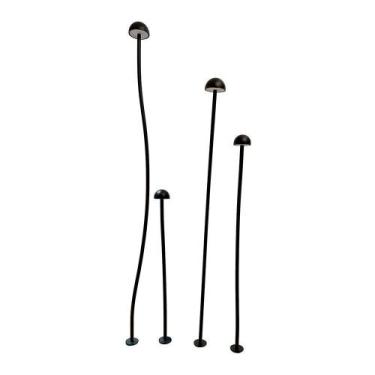 Imagem de Luminária De Jardim Nordecor Gobe 6614 Led Bivolt Preto 3000k Luz Amar