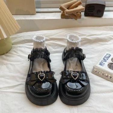 Imagem de Sapatos Casuais Femininos Com Plataforma E Laço Borboleta, Moda Primav