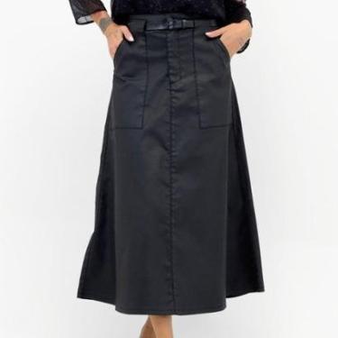 Imagem de Saia Specific Jeans Midi Resinada Evasê Feminina-Feminino