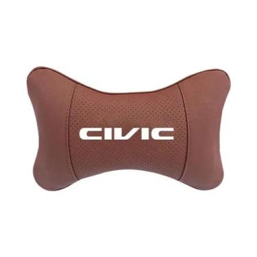 Imagem de Almofada De Pescoço E Apoio Lombar De Couro Para Assento De Carro, Par