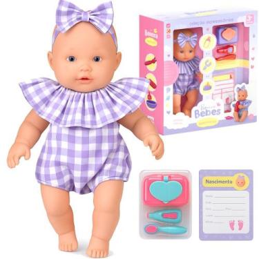 Imagem de Boneca Bebê Banho e Sonho Corpo Macio Acessórios na Caixa - Roma Babie