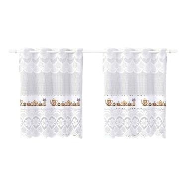 Imagem de Cortina Pia Bando Vitro Formosa Renda Cozinha 1,60x0,80x0,20