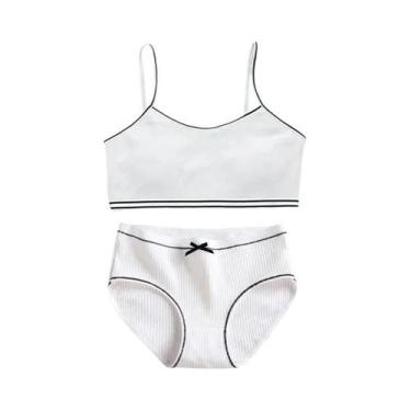 Imagem de Conjunto De Sutiãs E Calcinhas De Algodão Para Meninas, Sem Fio, Para 