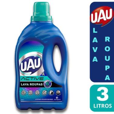 Imagem de Lava Roupas Líquido Limpeza Profunda Uau Active 3 Lts