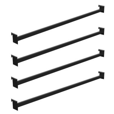 Imagem de Kit 4 Réguas Pretas Para Ponta de Gôndola 73cm - Sa Gôndolas