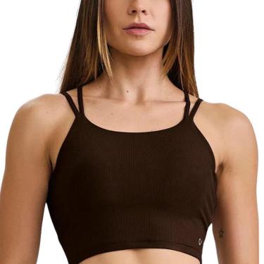 Imagem de Top Cropped Caju Brasil Canelado Alças Duplas-Feminino