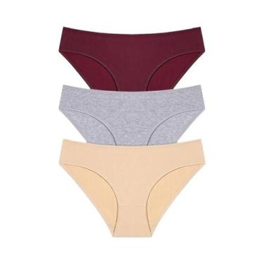 Imagem de Conjunto De Calcinhas De Algodão Femininas 3PCS S-XL Lingerie Sexy Fem