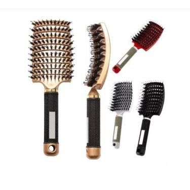 Imagem de Escova De Cabelo Ultra Desembaraçante Máxi Nylon  - Pik Tik, Preta