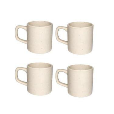 Imagem de Jogo 4 xicaras cafe sem pires ceramica pavia branco 90ml - WELLMIX