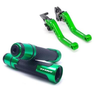 Imagem de Kit Manete Esportivo e Manopla Titan 125 150 160 Freio á Disco - Stark