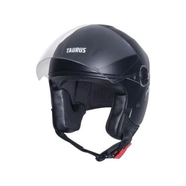 Imagem de Capacete de Moto Aberto TAURUS HELMETS JOY23 Preto Fosco Tamanho 58, P