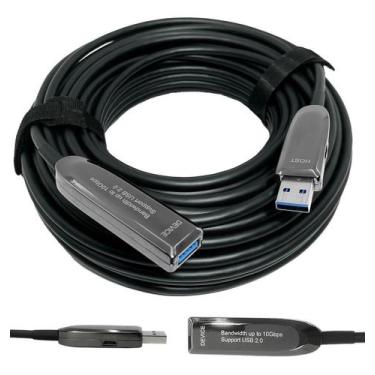 Imagem de Cabo Extensor Usb 3.0 Fibra Óptica 10gbps Amplificado de 30 Metros - W