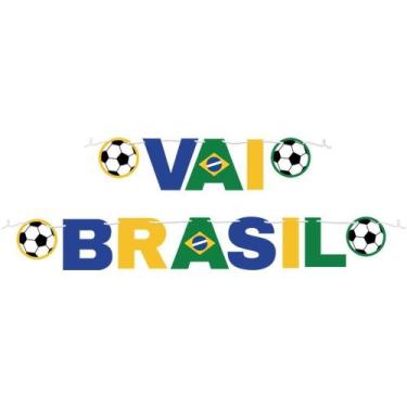 Imagem de Copa do Mundo Faixa Decorativa Vai Brasil - Festcolor