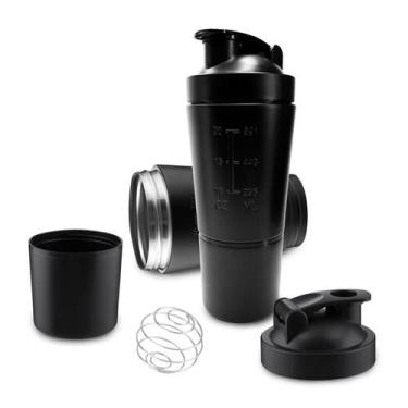 Imagem de Garrafa Coqueteleira 750ml Shake Aço Inox Medidor c/ Copo - - ARKZ Spo