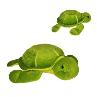 Imagem de Tartaruga Marinha Pelúcia 30cm Verde Antialérgica Fofy Toys