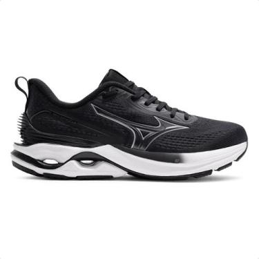 Imagem de Tênis Mizuno Wave Dynasty 8 Masculino, 41, Preto, Branco