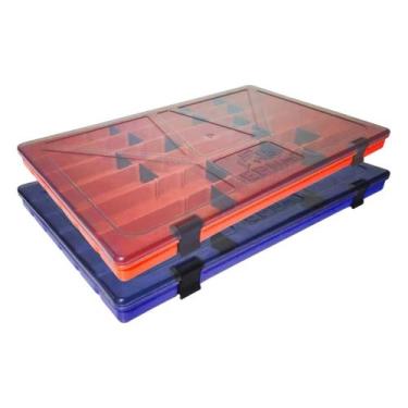 Imagem de Kit com 02 Estojos para Iscas EP Fishing Colors (Azul e Laranja, 22 di