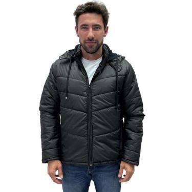 Imagem de Jaqueta Oyhan de Nylon com Capuz Masculina, GG, Preto