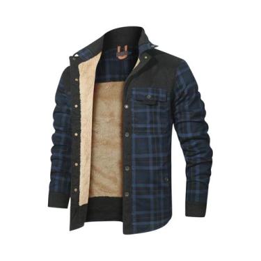 Imagem de Jaqueta Bomber Masculina De Inverno À Prova De Vento, Forrada Com Sher