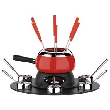 Imagem de Fondue Queijo Carne Inox Conjunto Panela Giratório - Euro Inox Complet