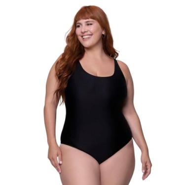Imagem de Maiô Regata UV50+ Selene 30135-001 Plus Size, Preto, X2