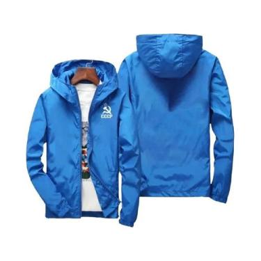 Imagem de Jaqueta Bomber Com Capuz Estampada CCCP União Soviética Masculina Esti