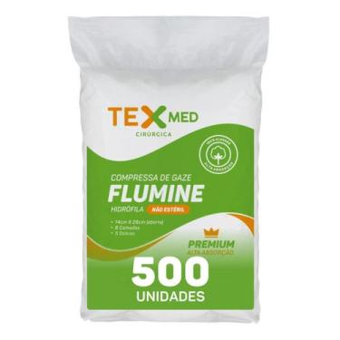 Imagem de Compressa de Gaze Hidrófila Texmed Flumine 11 Fios 500 Unid