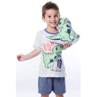 Imagem de Pijama infantil dino rex + almofada - Lua Chic, 8