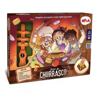 Imagem de Jogo Infantil de Churrasco Jogo do Churrasco para Montar Espetinhos com Cartas e Sineta Elka