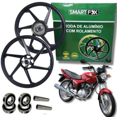 Imagem de Par Roda 6 Palito Liga Leve Cg 150 Titan Freio Disco 2004-2013 - Smart