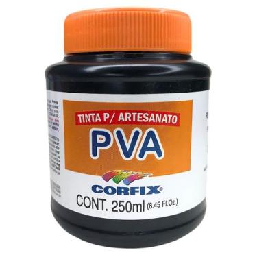 Imagem de Tinta Pva Corfix 250ml Preto-321 p/ Mdf Isopor Gesso
