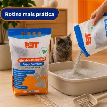 Imagem de Granulado Areia Higienica 4Kg Bentonita Natural Gato Oferta - PETT