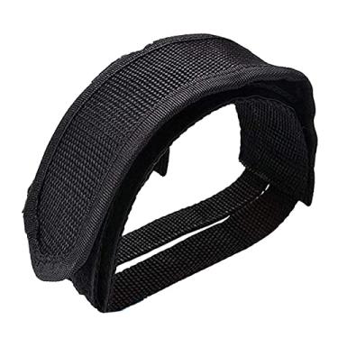 Imagem de SM SunniMix Tiras De Pedal De Bicicleta Tiras De Apoio Para Os Pés De Poliéster Resistente Alça Para Pés De Bicicleta Para Bicicleta Ergométrica Fixa Mountain Bike Bmx Preta, 1 Peça