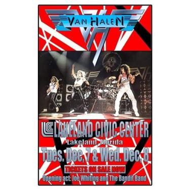 Imagem de Pôster de show réplica do Van Halen 1982 28 x 43 cm - Marca Própria
