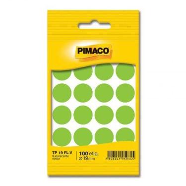 Imagem de Etiqueta adesiva TP19 - verde neon - Pimaco